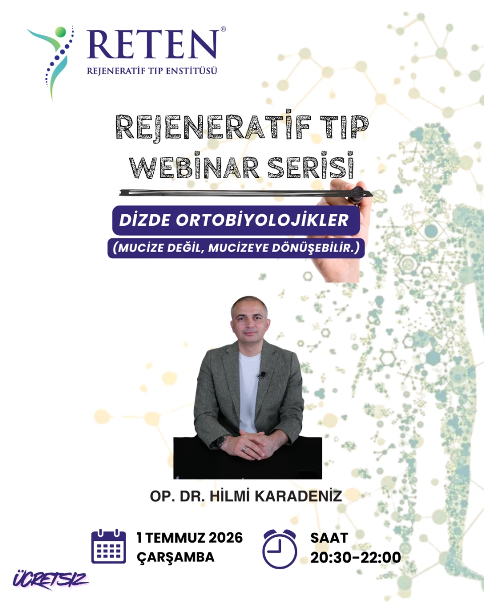 Op. Dr. Hilmi KARADENİZ – Dizde Ortobiyolojikler (Mucize Değil, Mucizeye Dönüşebilir.)